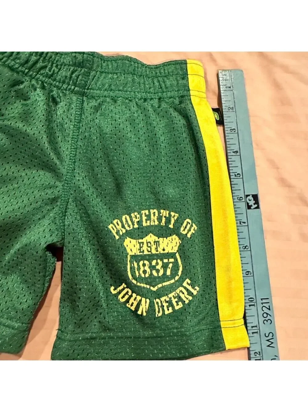 John Deere Toddler 3T Boys 2 Piece Green T-Shirt Mesh Shorts Set Ride Dig Fun